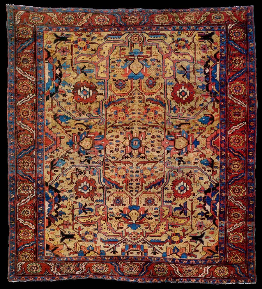 A Gorgeous camel field all over bakshayesh carpet