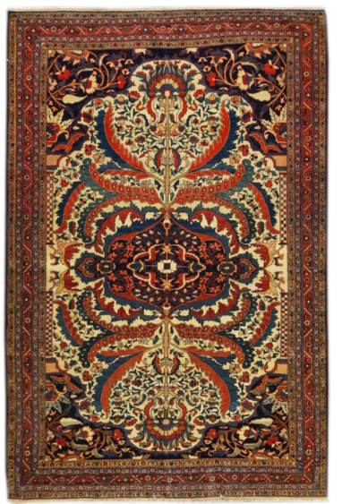 Naturalistic Motifs In Ferahan Rugs