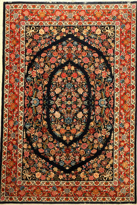 Early 20th Century Beginnings of Qom Persian Rugs